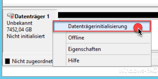 Datenträgerinitialisierung