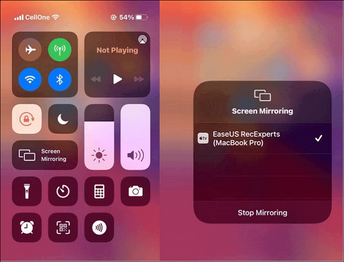 iPhone Bildschirmsynchronisierung starten