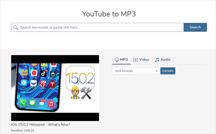 Come convertire i video di YouTube in MP3 in alta qualità online