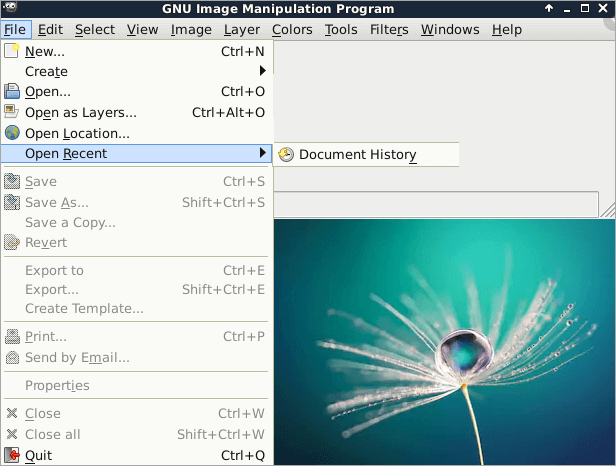 GIMP-Dateien aus Backups wiederherstellen