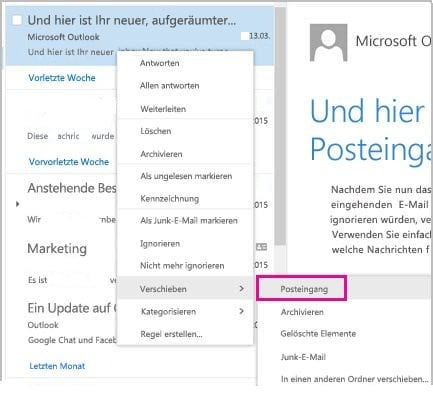 Gelöschte E-Mails selbst in Gelöschte Elemente wiederherstellen